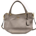 Vitello Daino Shoulder Bag Argilla