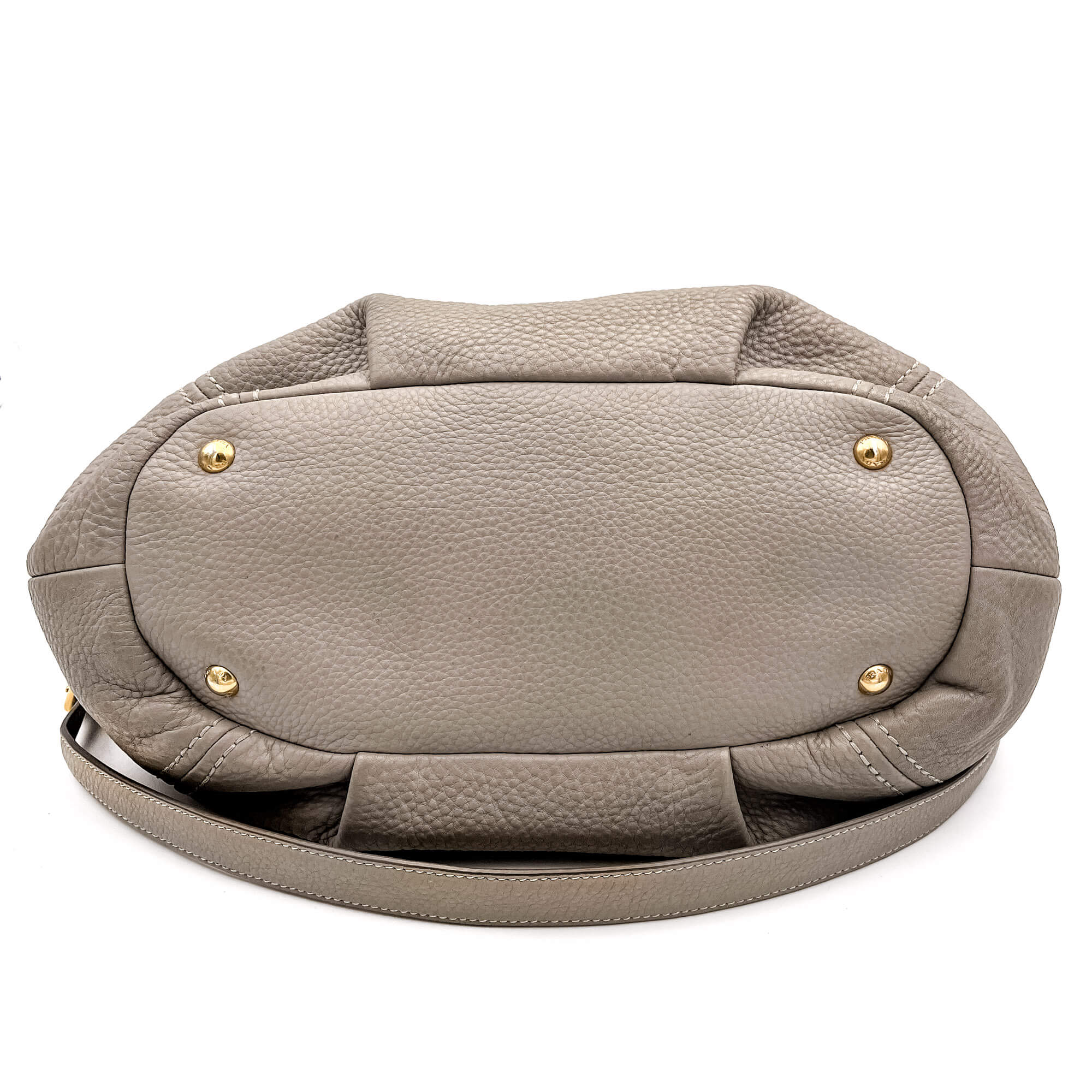 Vitello Daino Shoulder Bag Argilla