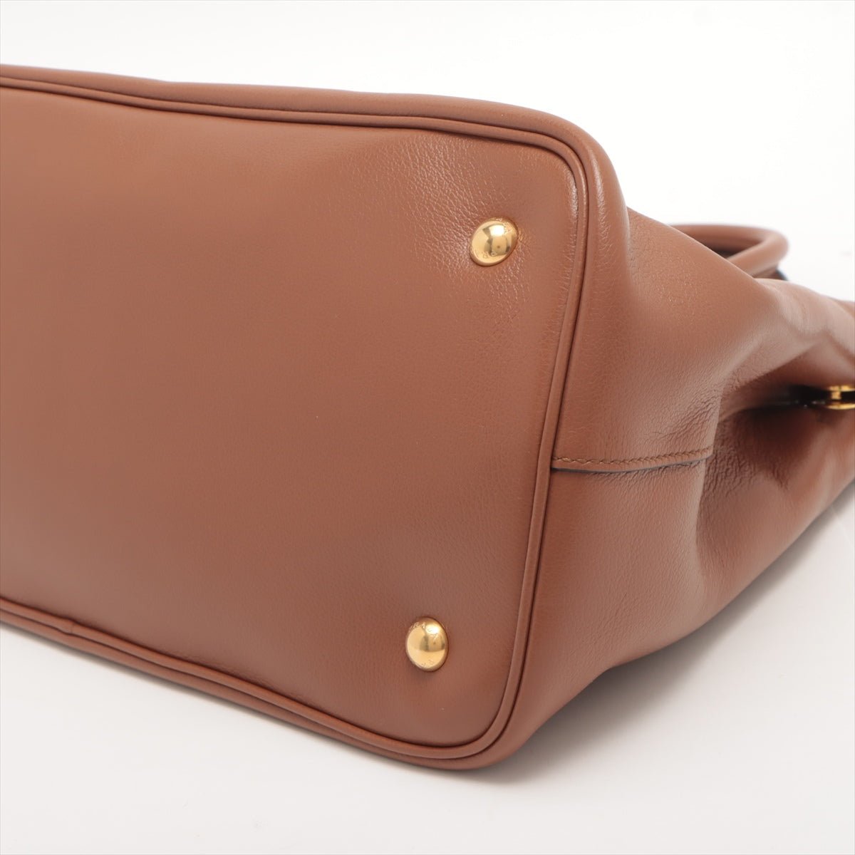Vitello Phenix Brown Leather Handbag