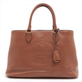 Vitello Phenix Brown Leather Handbag