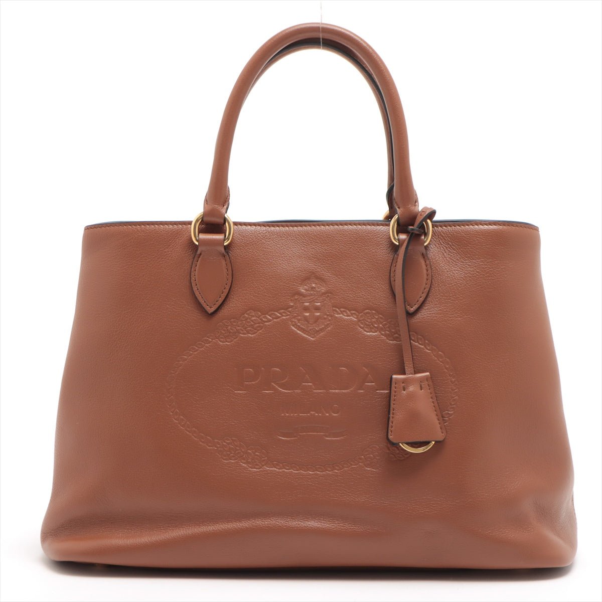 Vitello Phenix Brown Leather Handbag