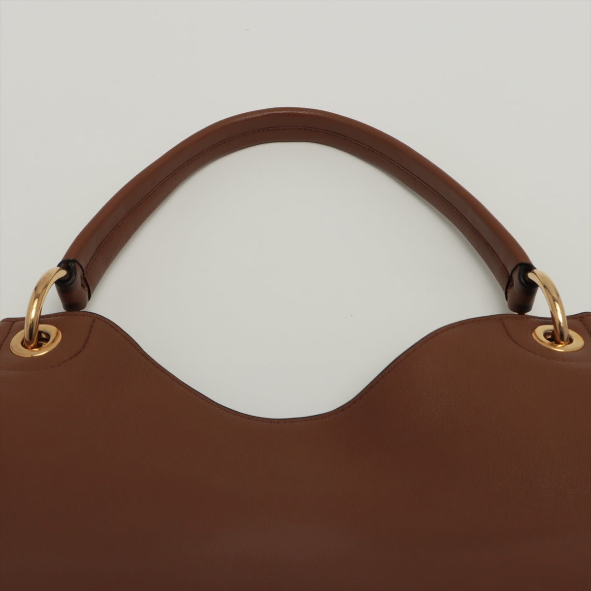 Vitello Phenix Leather One Shoulder Brown