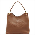 Vitello Phenix Leather One Shoulder Brown