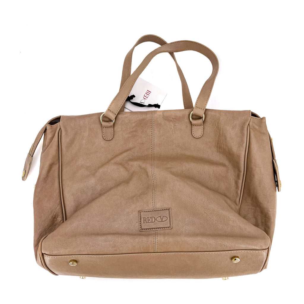 Shoulder Bag Beige Leather