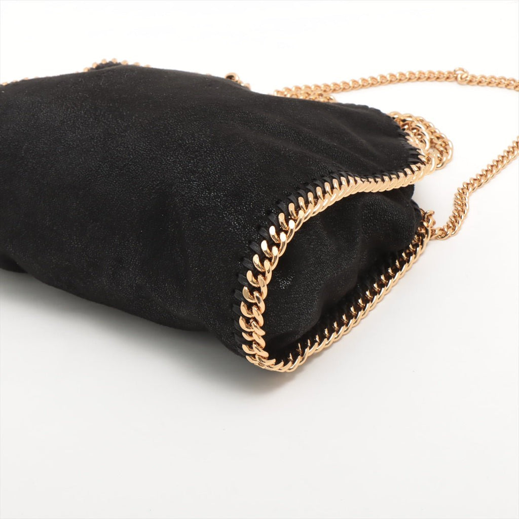 Falabella Mini Vegan Fabric Black Bag
