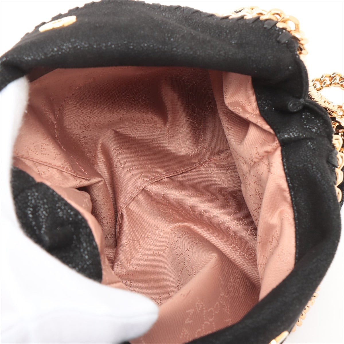 Falabella Mini Vegan Fabric Black Bag