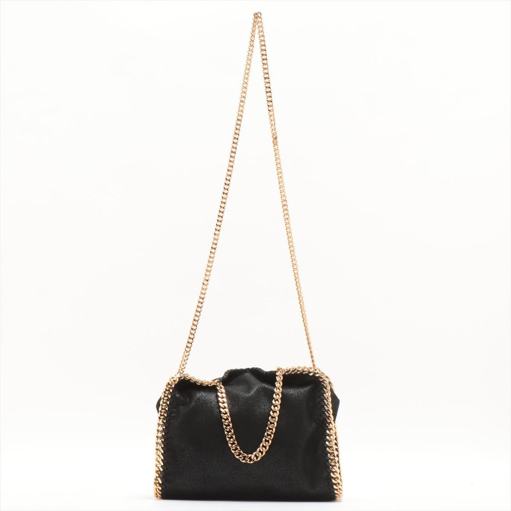 Falabella Mini Vegan Fabric Black Bag