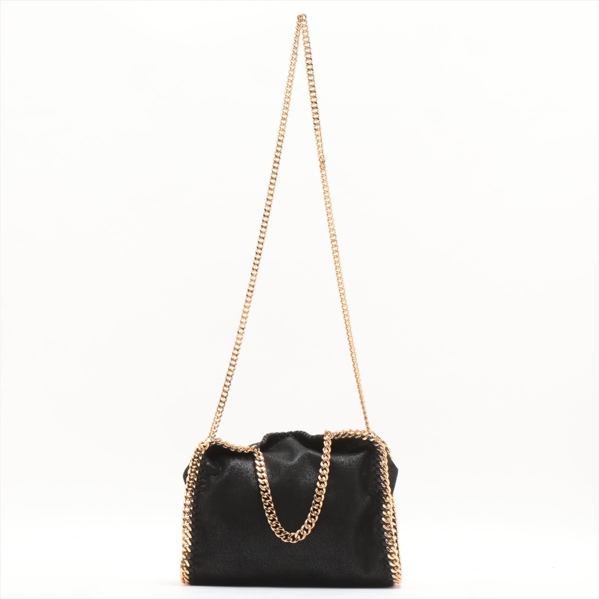 Falabella Mini Vegan Fabric Black Bag