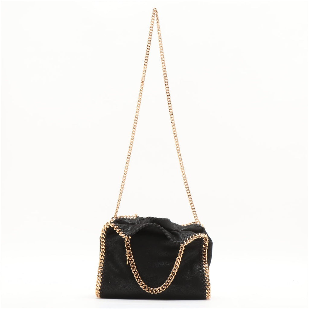 Falabella Mini Vegan Fabric Black Bag