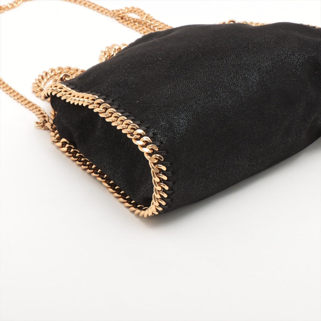 Falabella Mini Vegan Fabric Black Bag