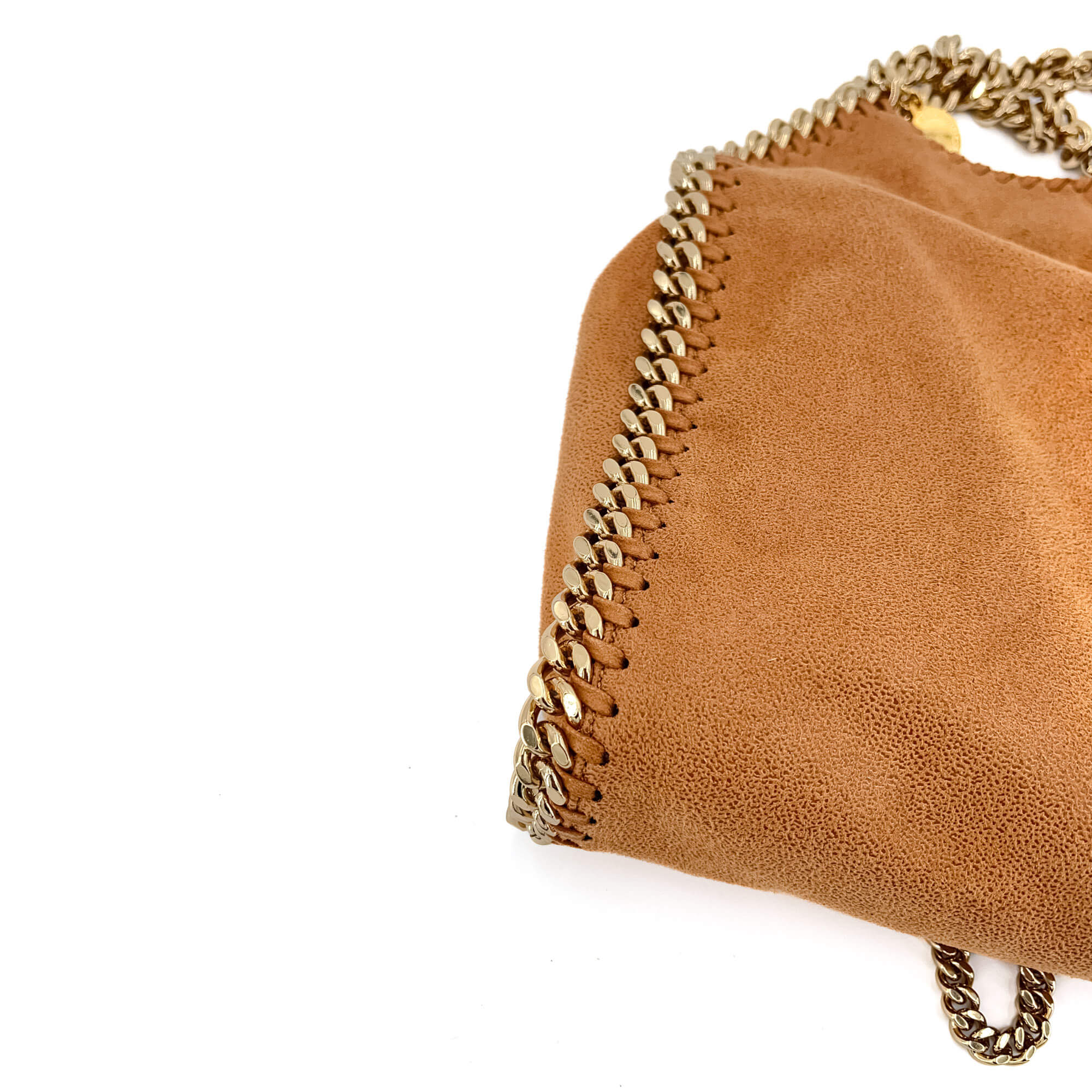 Falabella Mini Vegan Fabric Brown Bag
