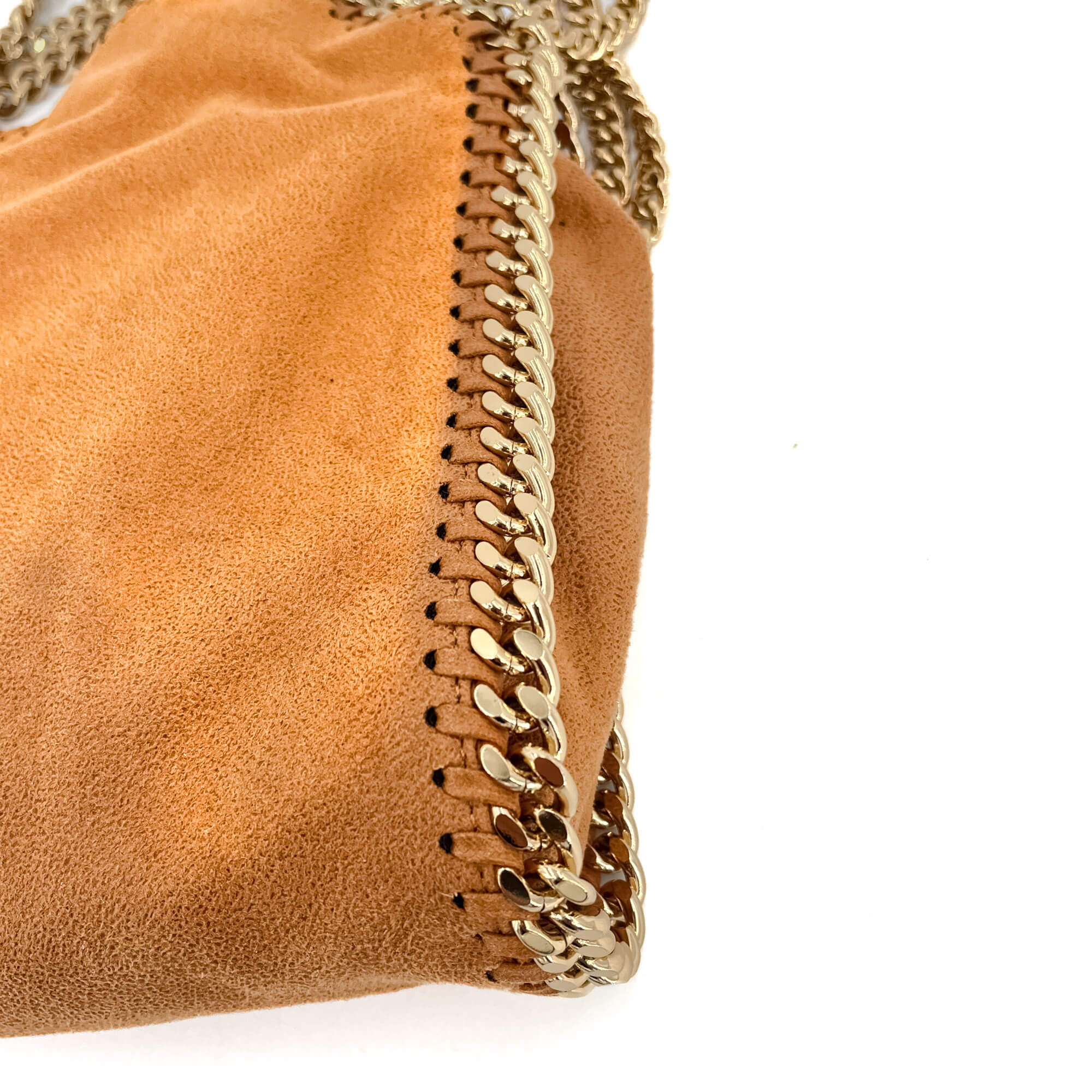 Falabella Mini Vegan Fabric Brown Bag