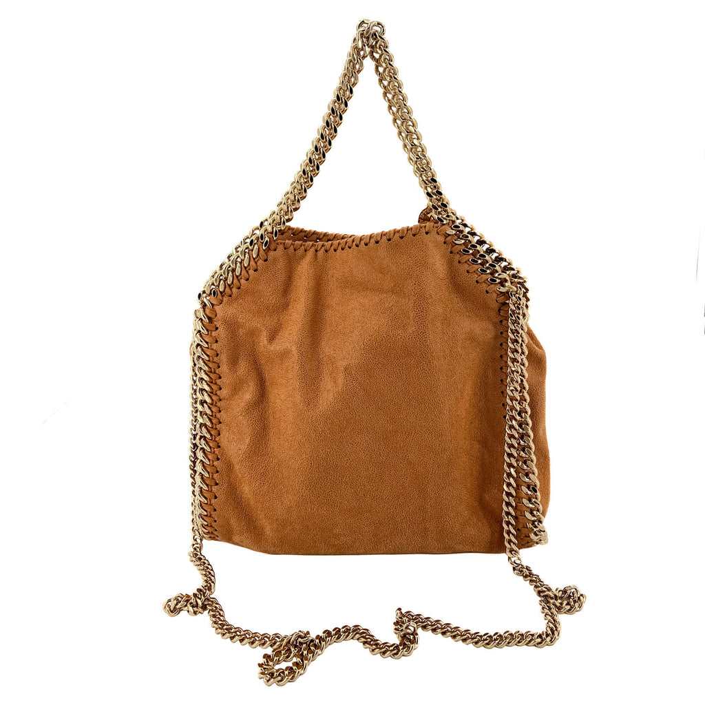 Falabella Mini Vegan Fabric Brown Bag