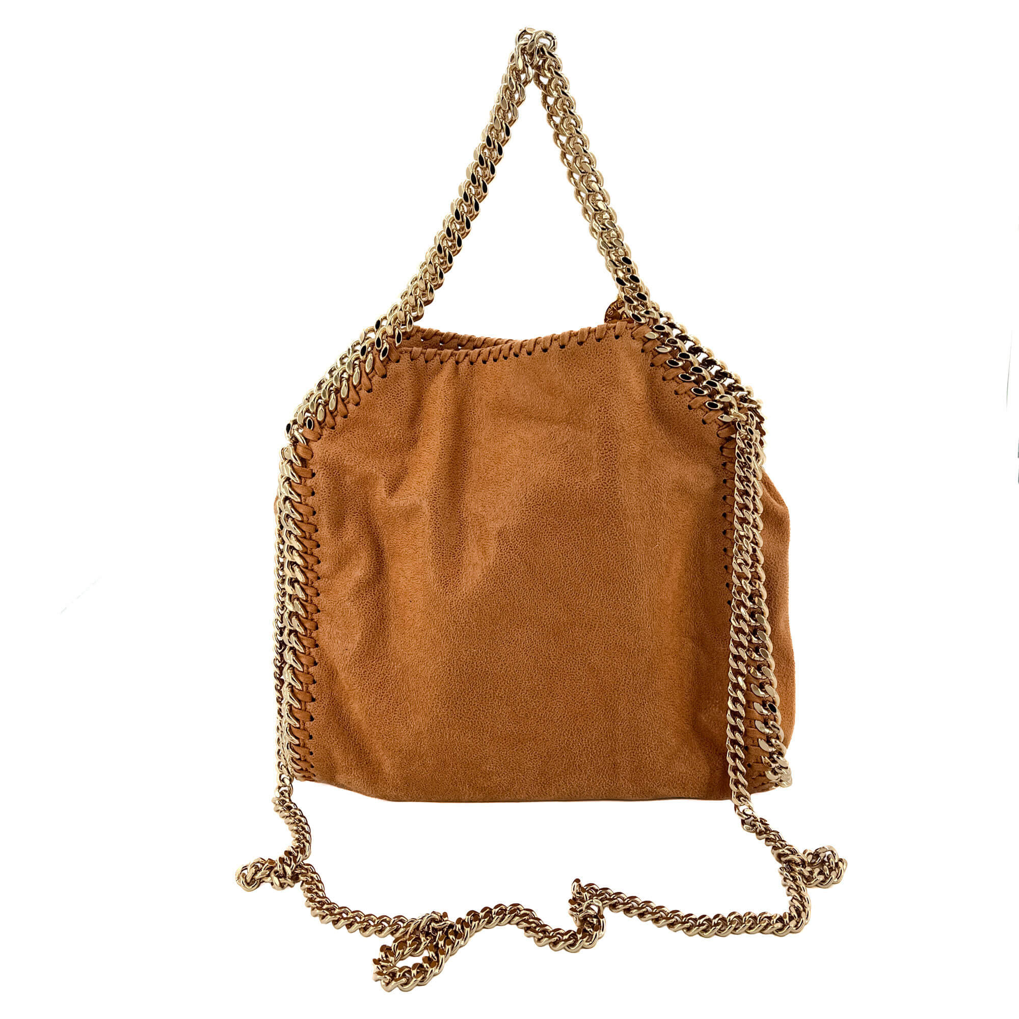 Falabella Mini Vegan Fabric Brown Bag