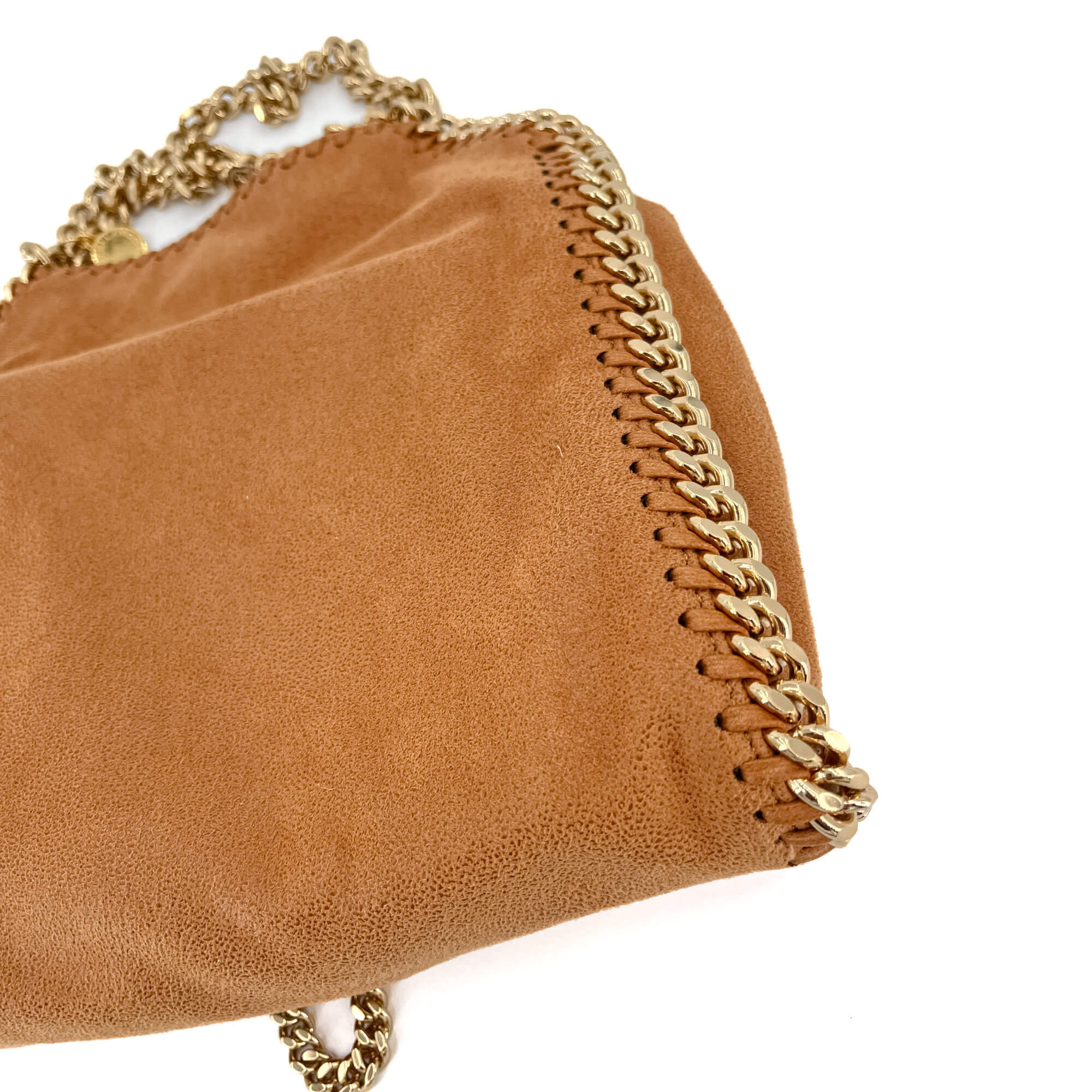Falabella Mini Vegan Fabric Brown Bag