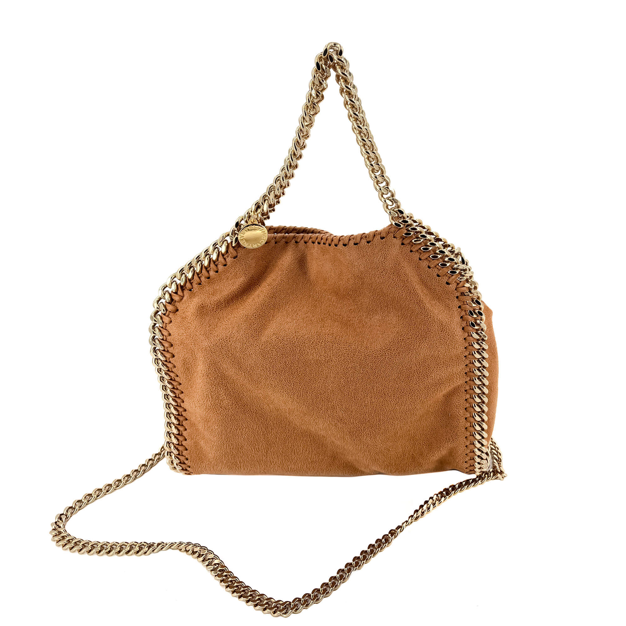 Falabella Mini Vegan Fabric Brown Bag