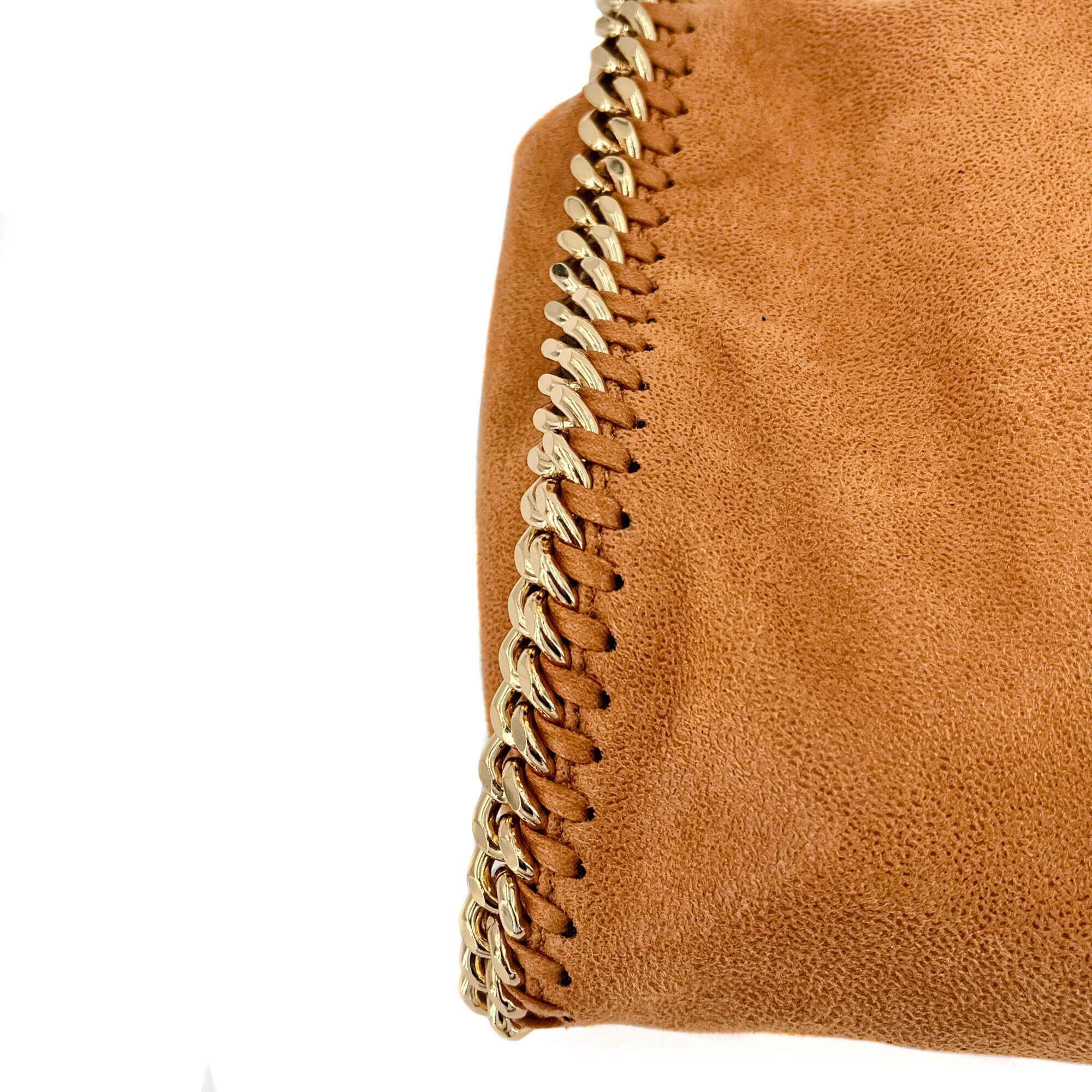 Falabella Mini Vegan Fabric Brown Bag