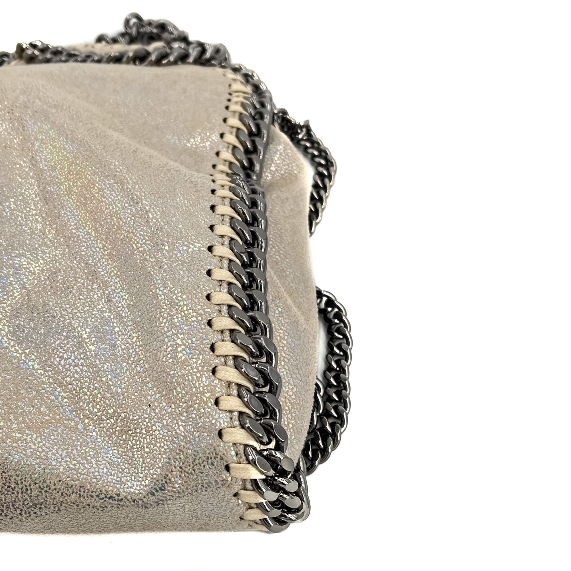 Falabella Mini Vegan Fabric Perled Glitter Bag