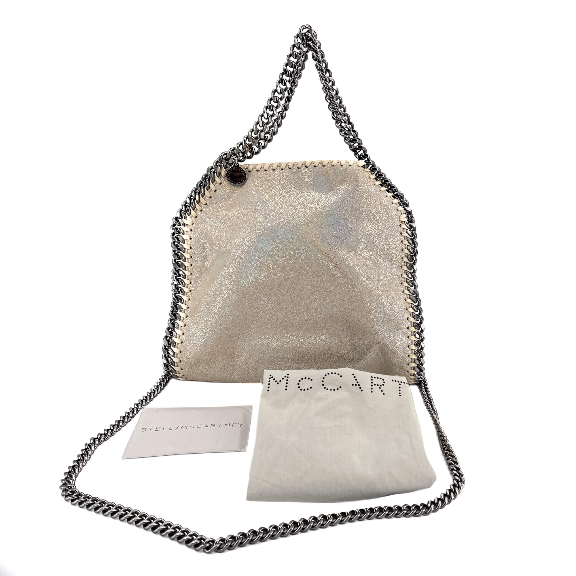 Falabella Mini Vegan Fabric Perled Glitter Bag
