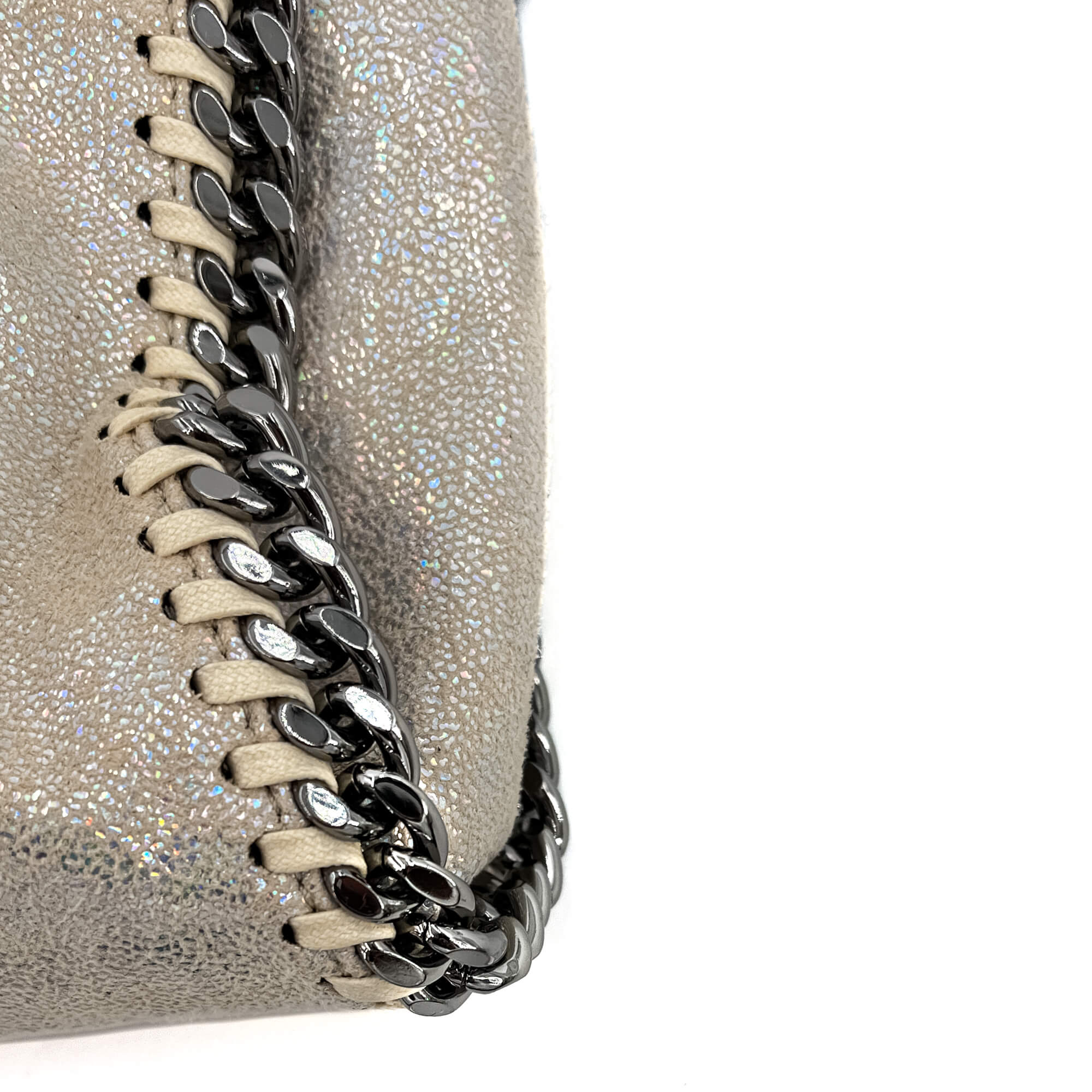 Falabella Mini Vegan Fabric Perled Glitter Bag