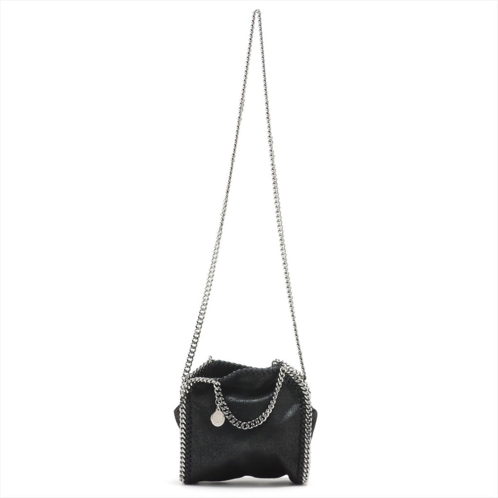 Falabella Tiny Vegan Fabric Black Bag