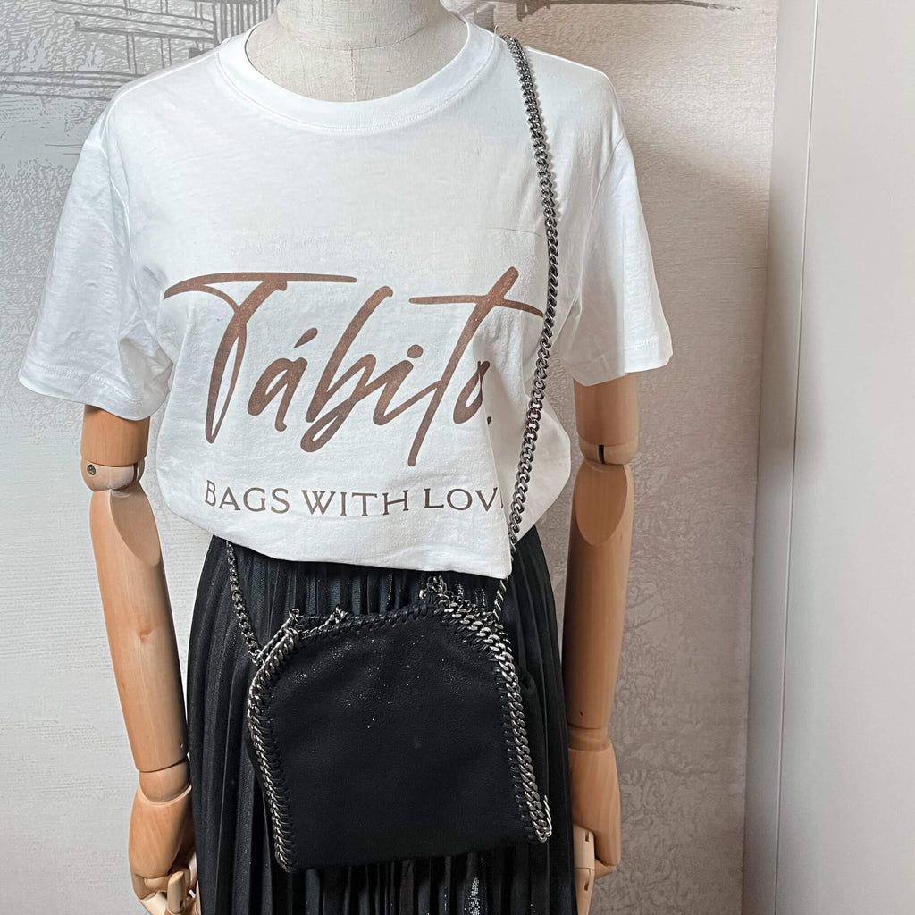 Falabella Tiny Vegan Fabric Black Bag