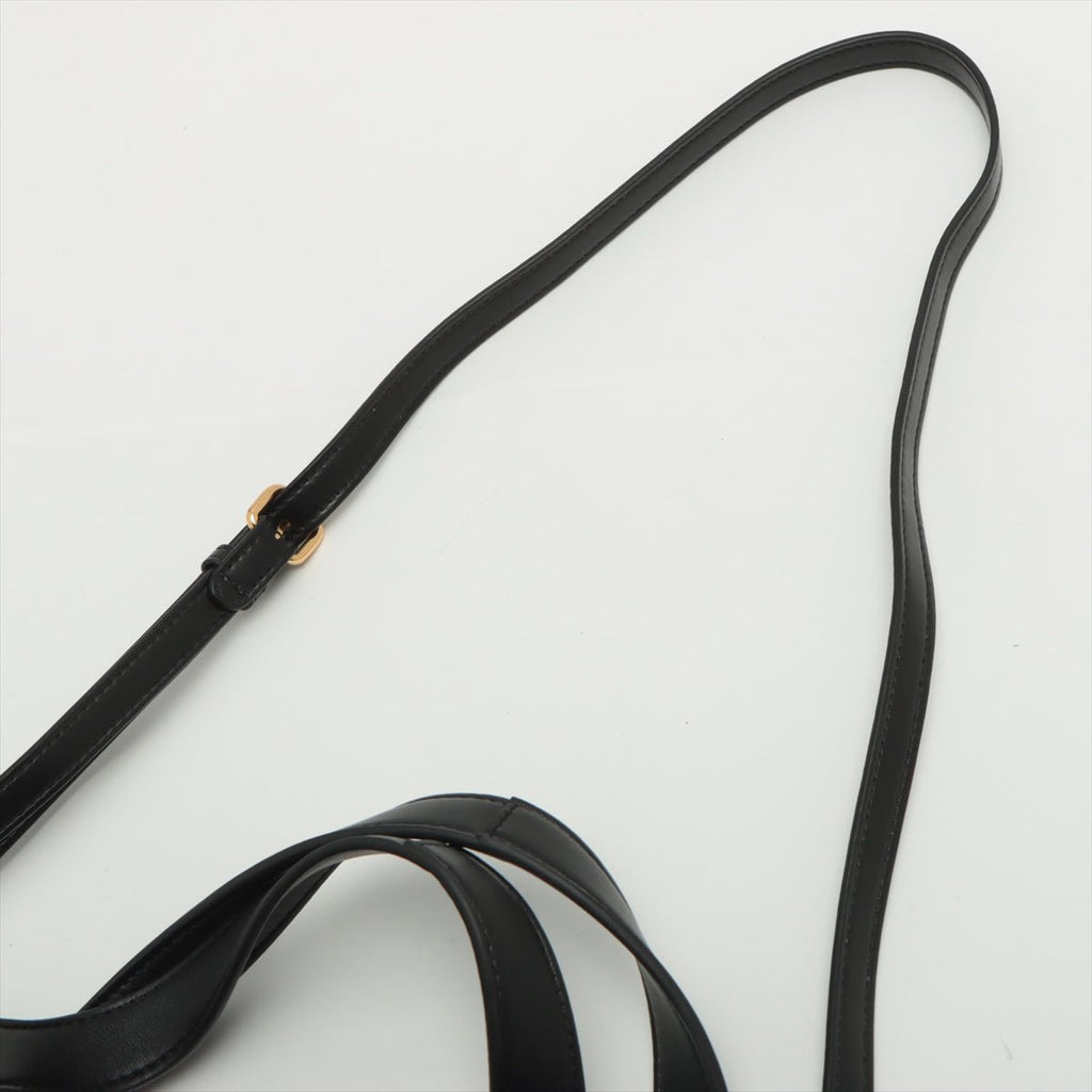 Logo Vegan Leather Black 2-Way Tote Bag
