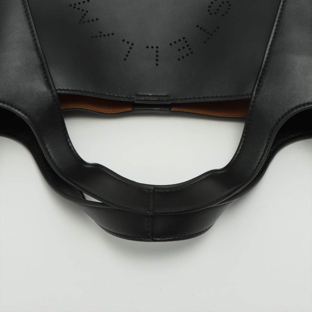 Logo Vegan Leather Black 2-Way Tote Bag
