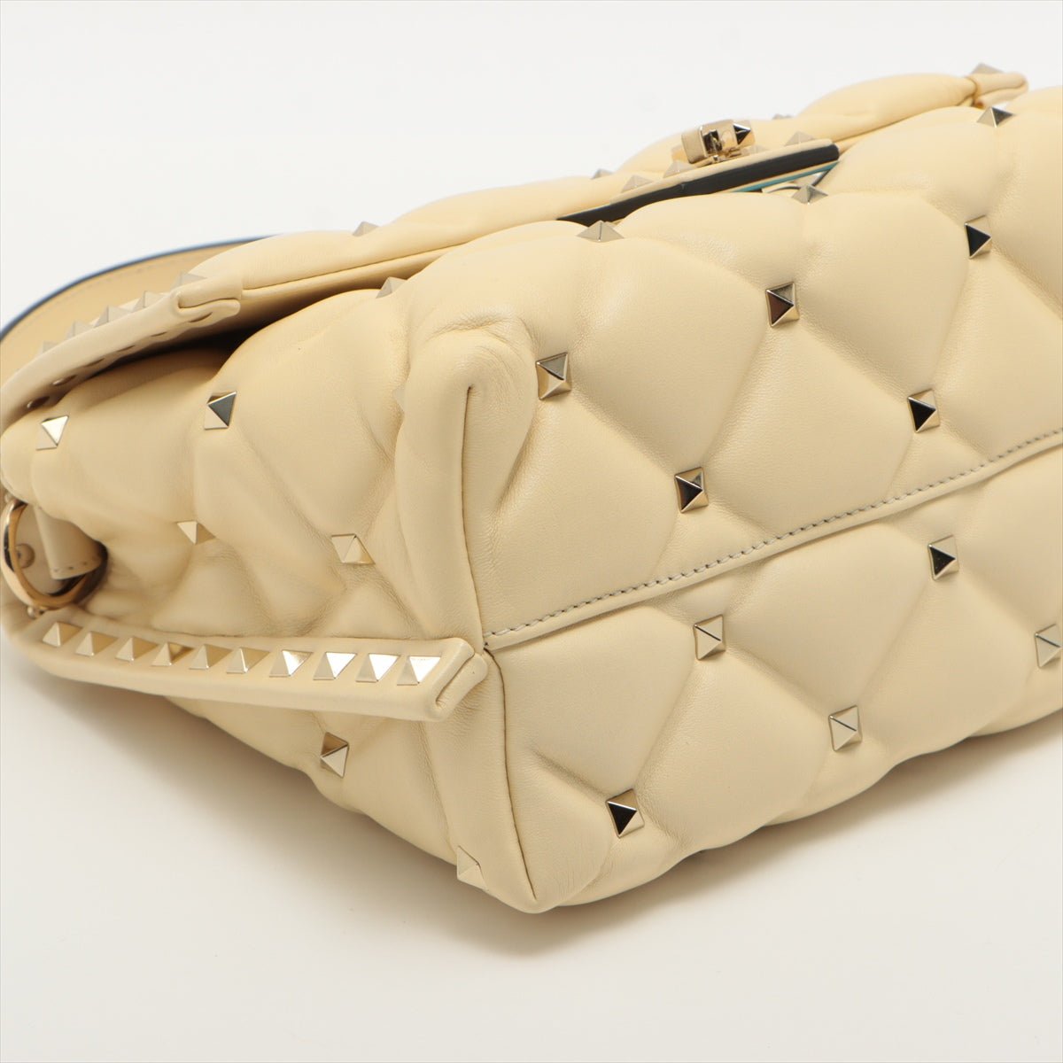 Rockstud Beige Leather 2-way