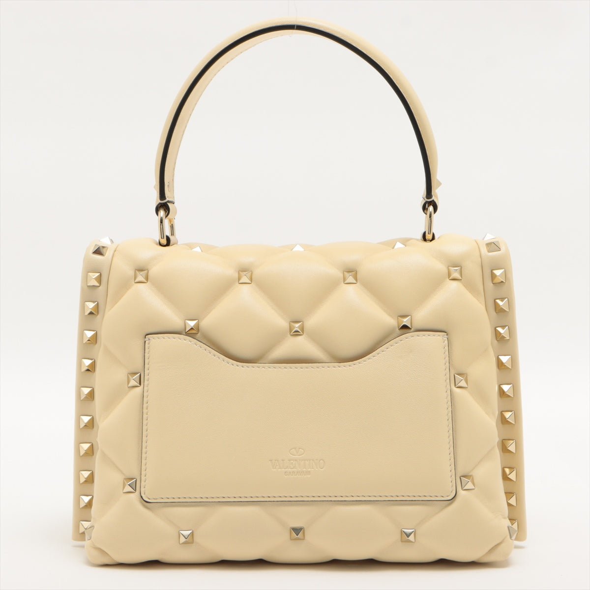 Rockstud Beige Leather 2-way