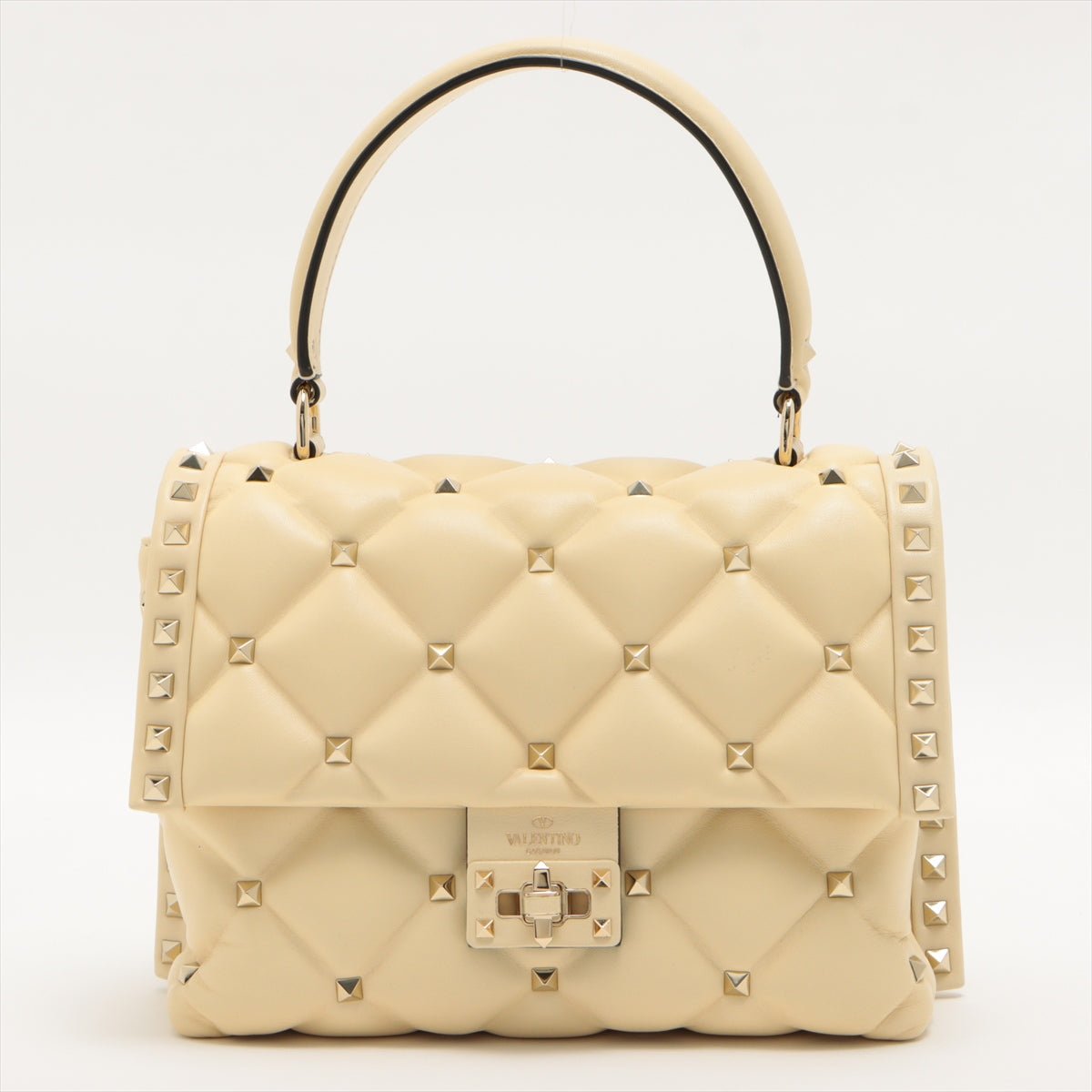 Rockstud Beige Leather 2-way