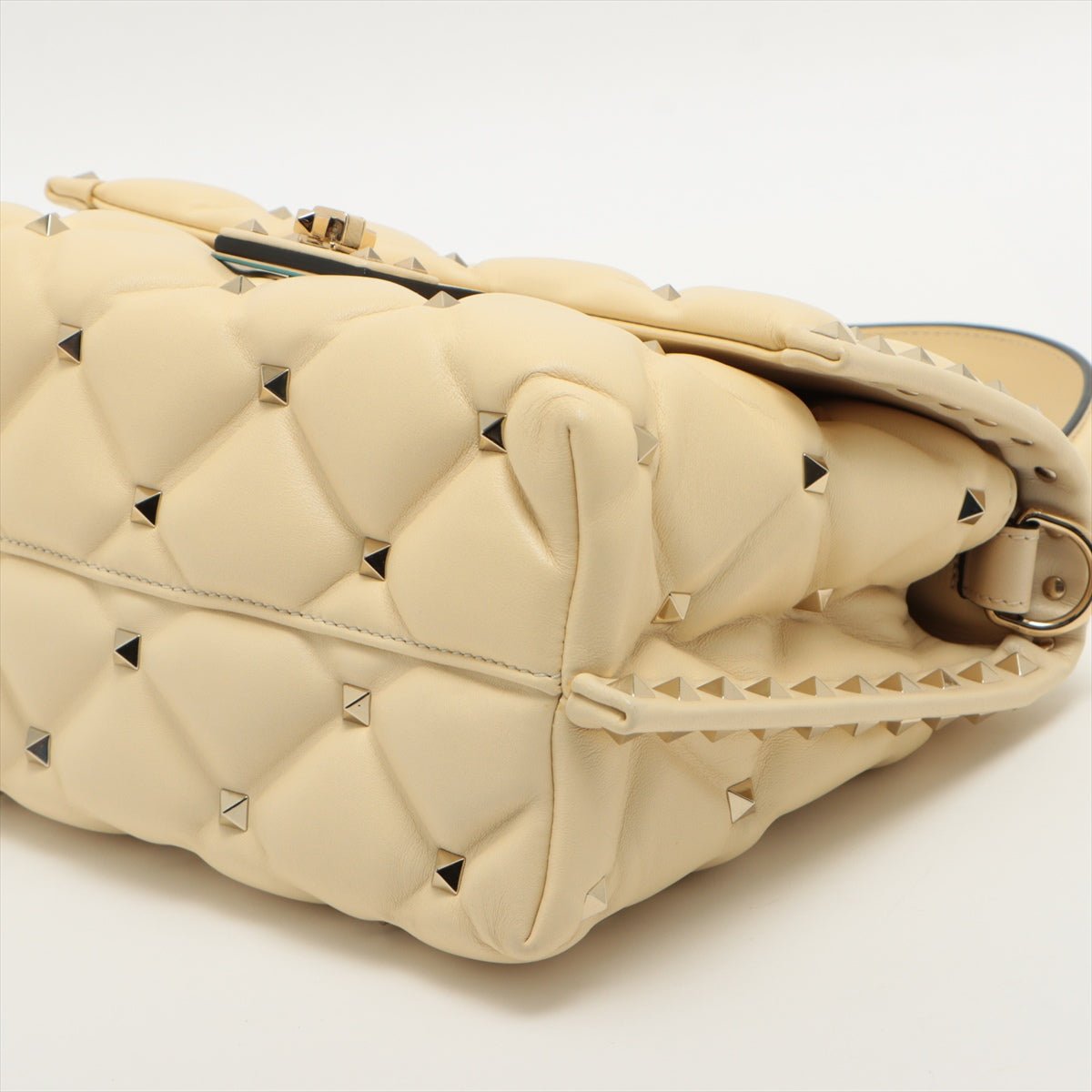 Rockstud Beige Leather 2-way