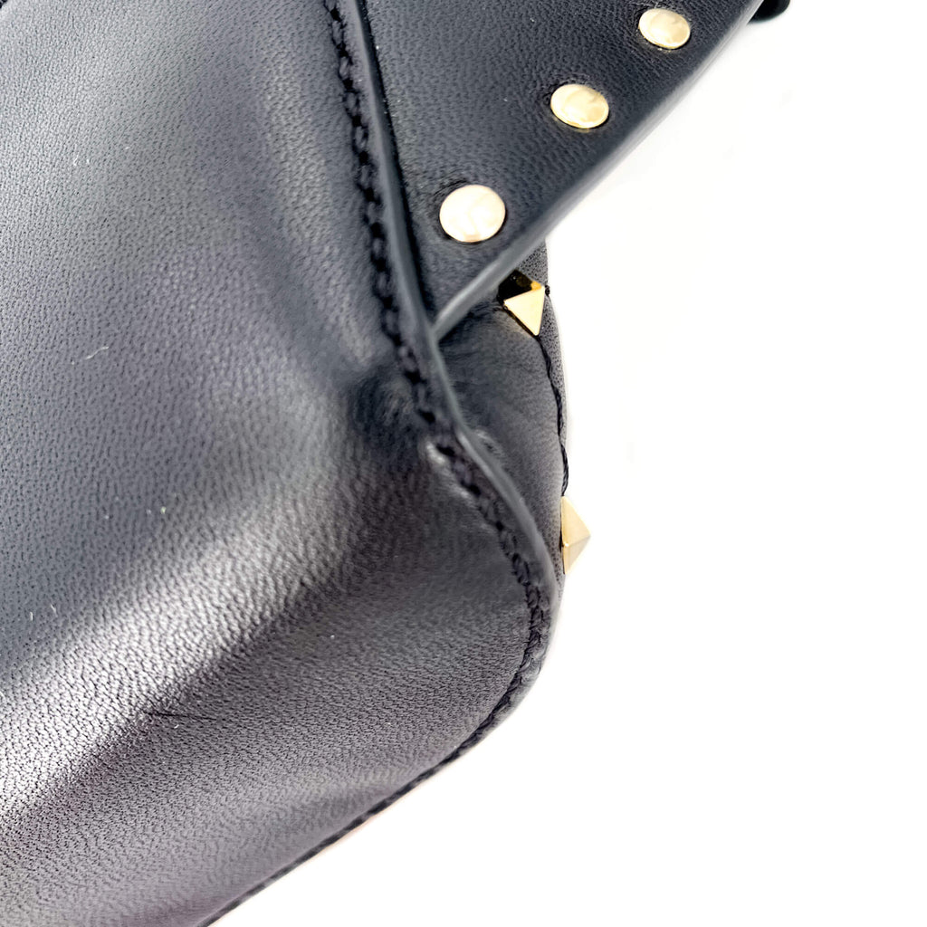 Rockstud Leather Black Beltbag