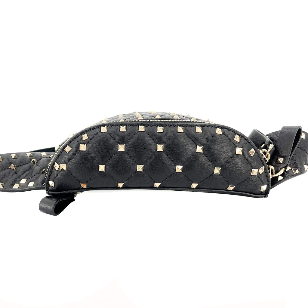 Rockstud Leather Black Beltbag