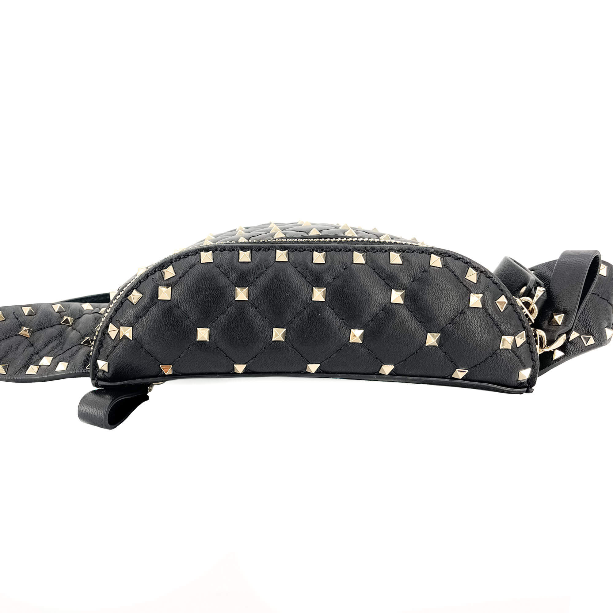 Rockstud Leather Black Beltbag
