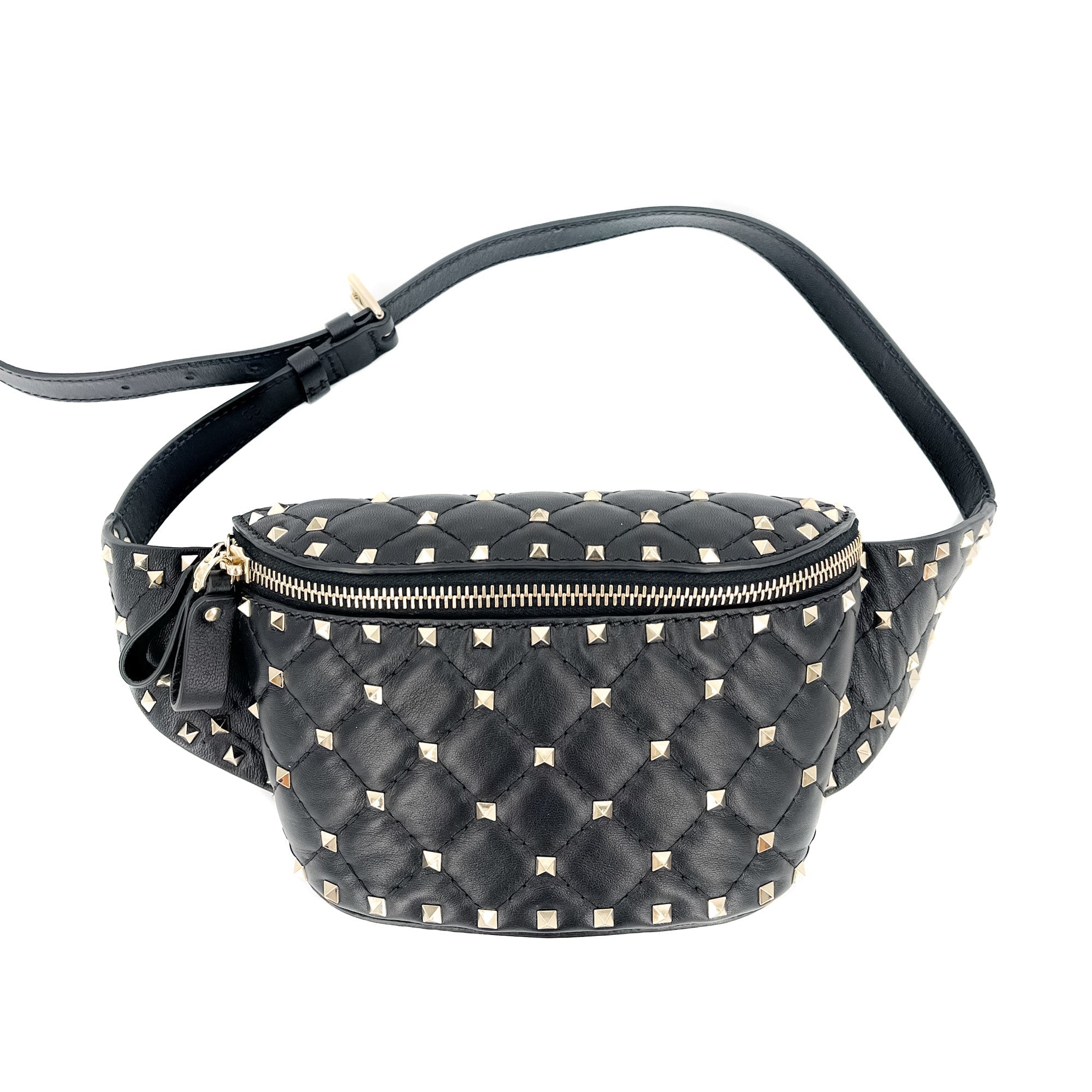 Rockstud Leather Black Beltbag
