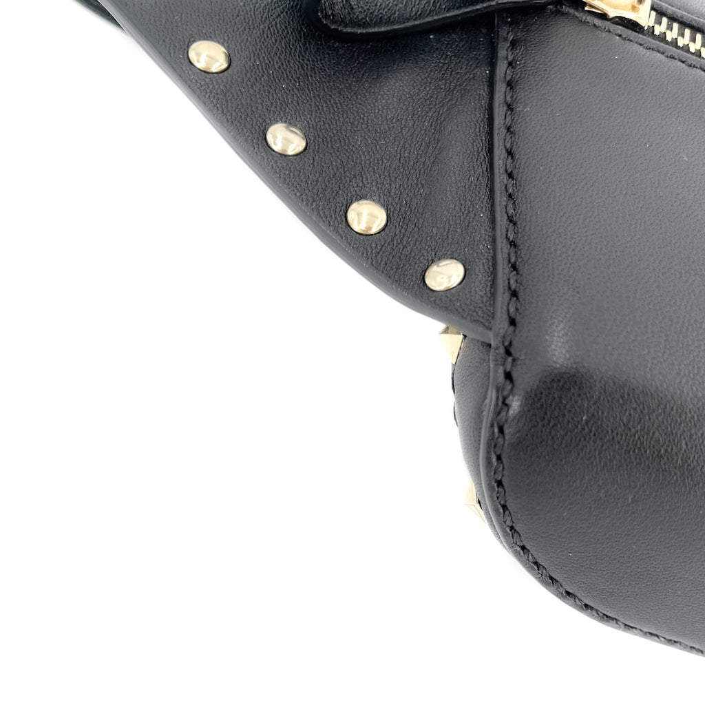 Rockstud Leather Black Beltbag