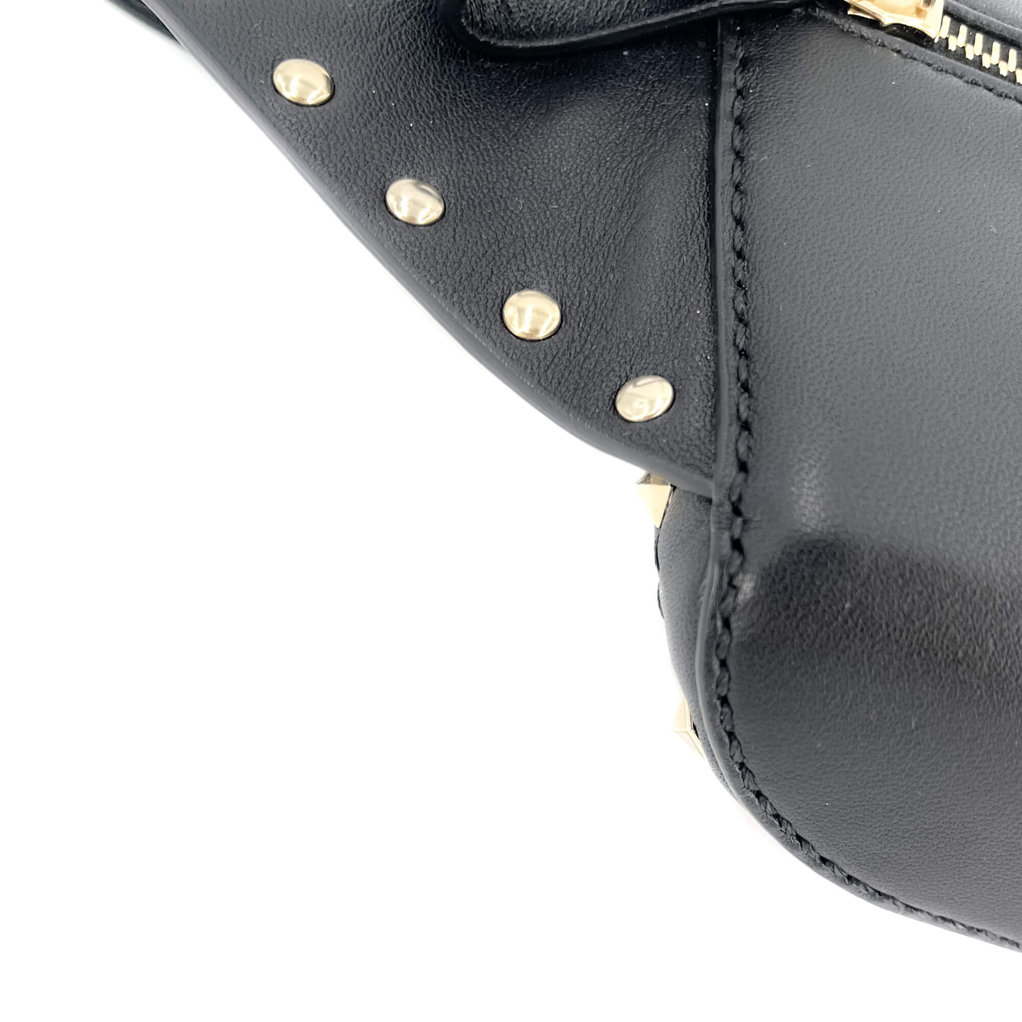 Rockstud Leather Black Beltbag