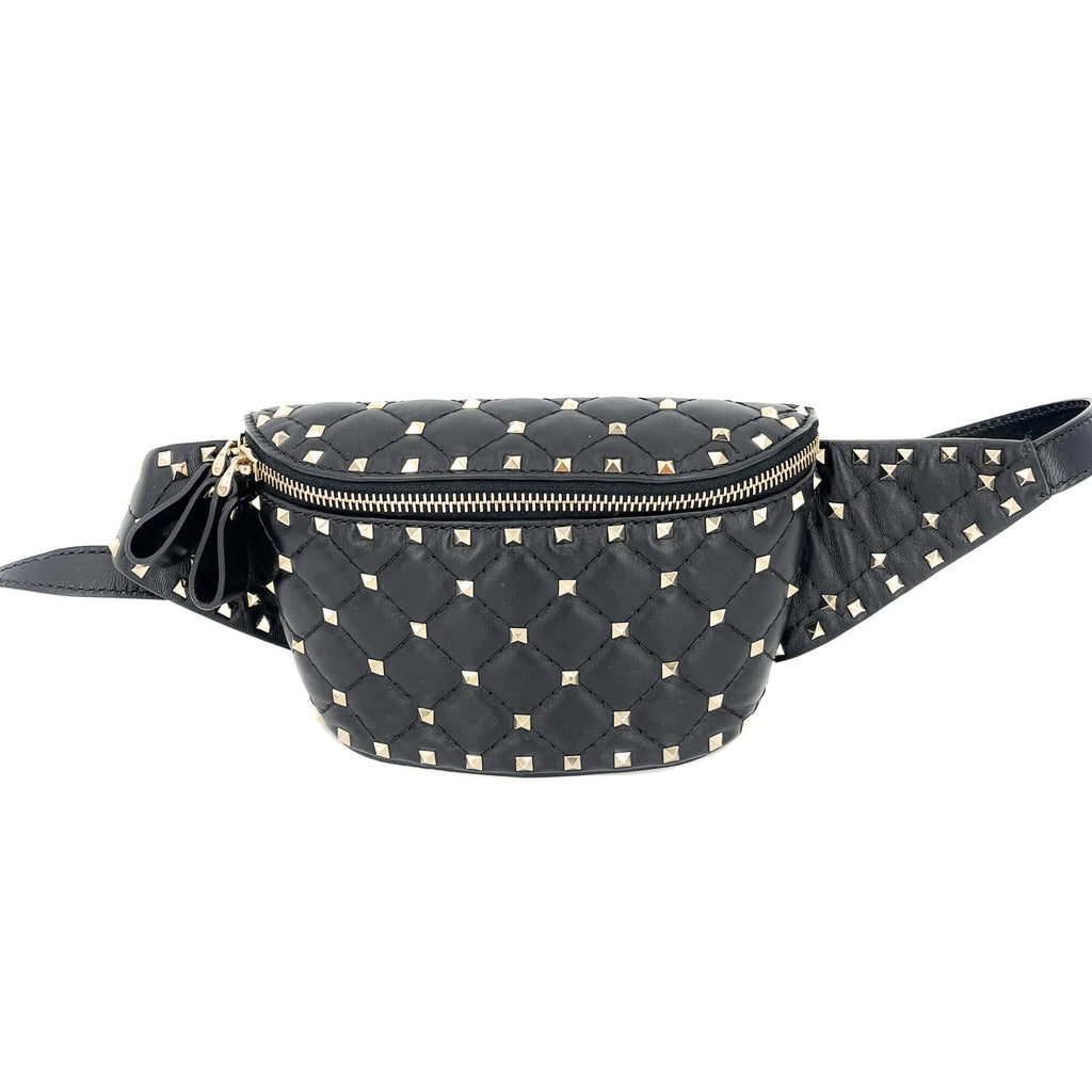 Rockstud Leather Black Beltbag