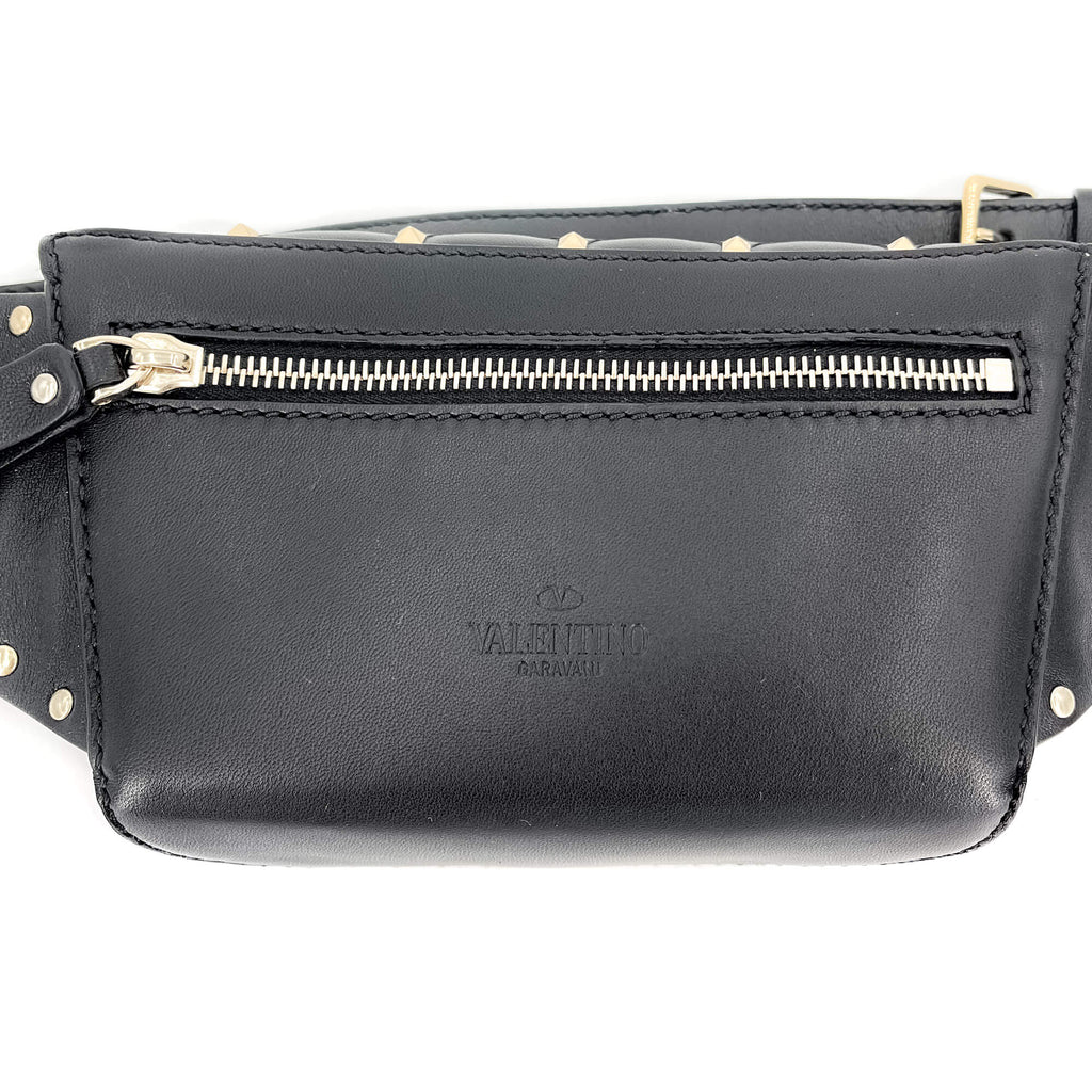 Rockstud Leather Black Beltbag