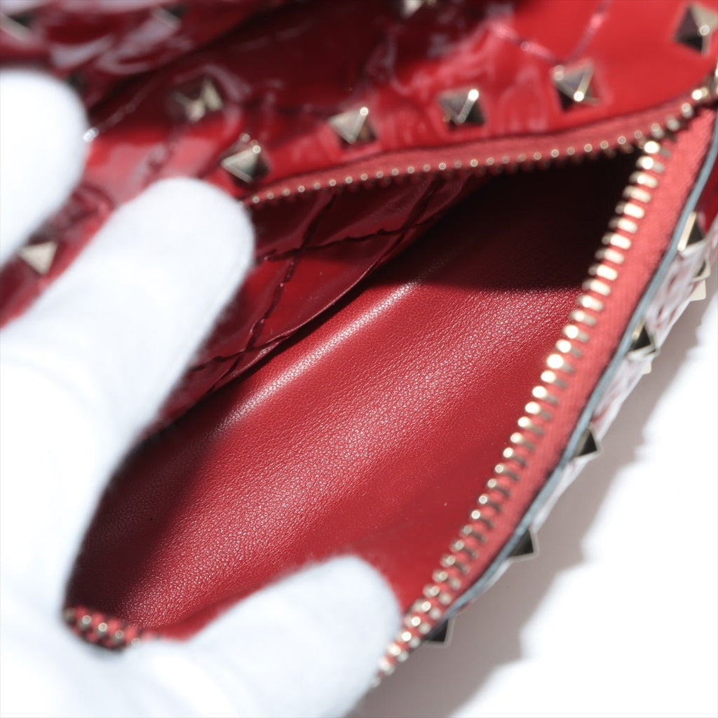 Rockstud Mini Backpack in Red Patent Leather