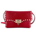Rockstud Small in Red Grained Leather