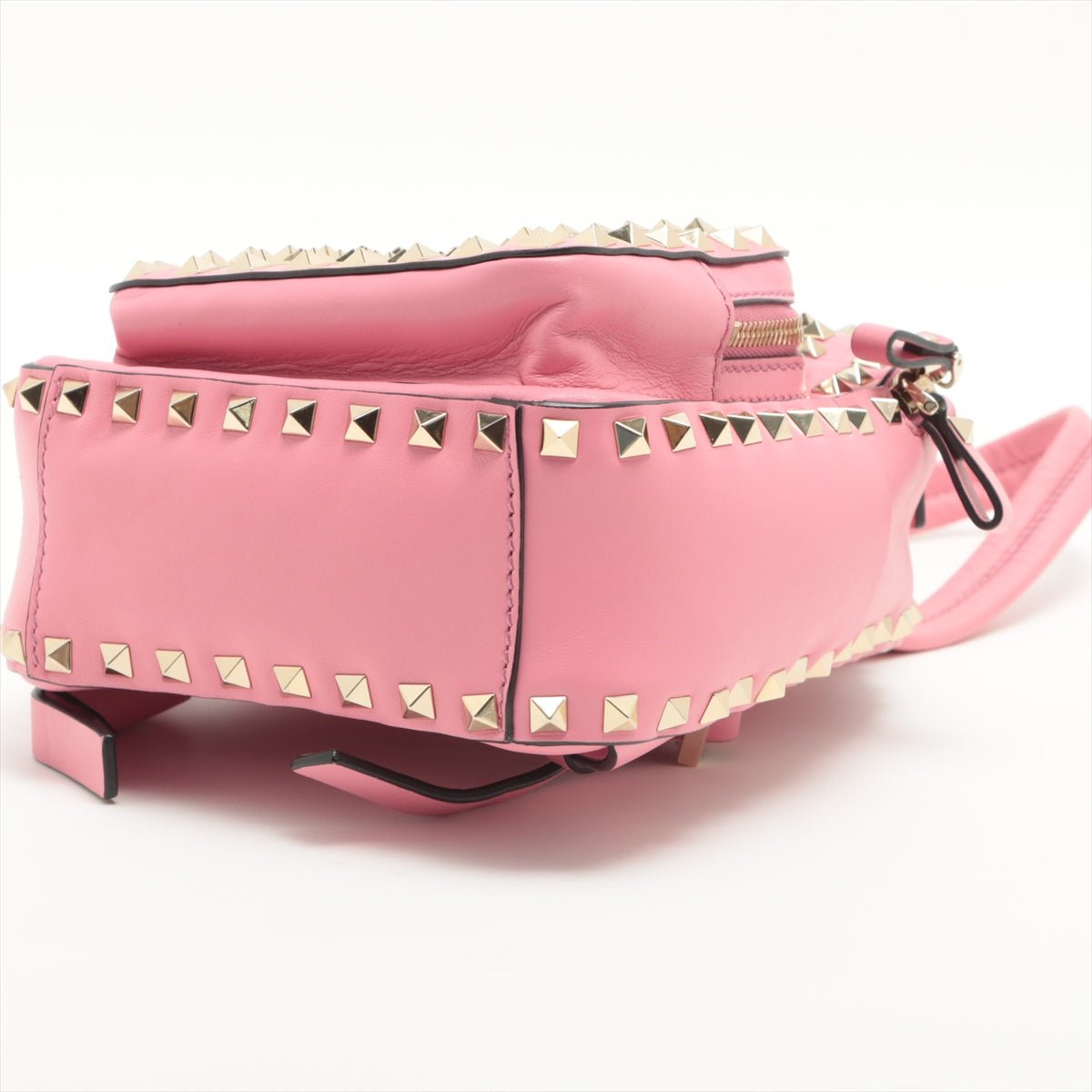 Rockstuds Leather Pink Backpack