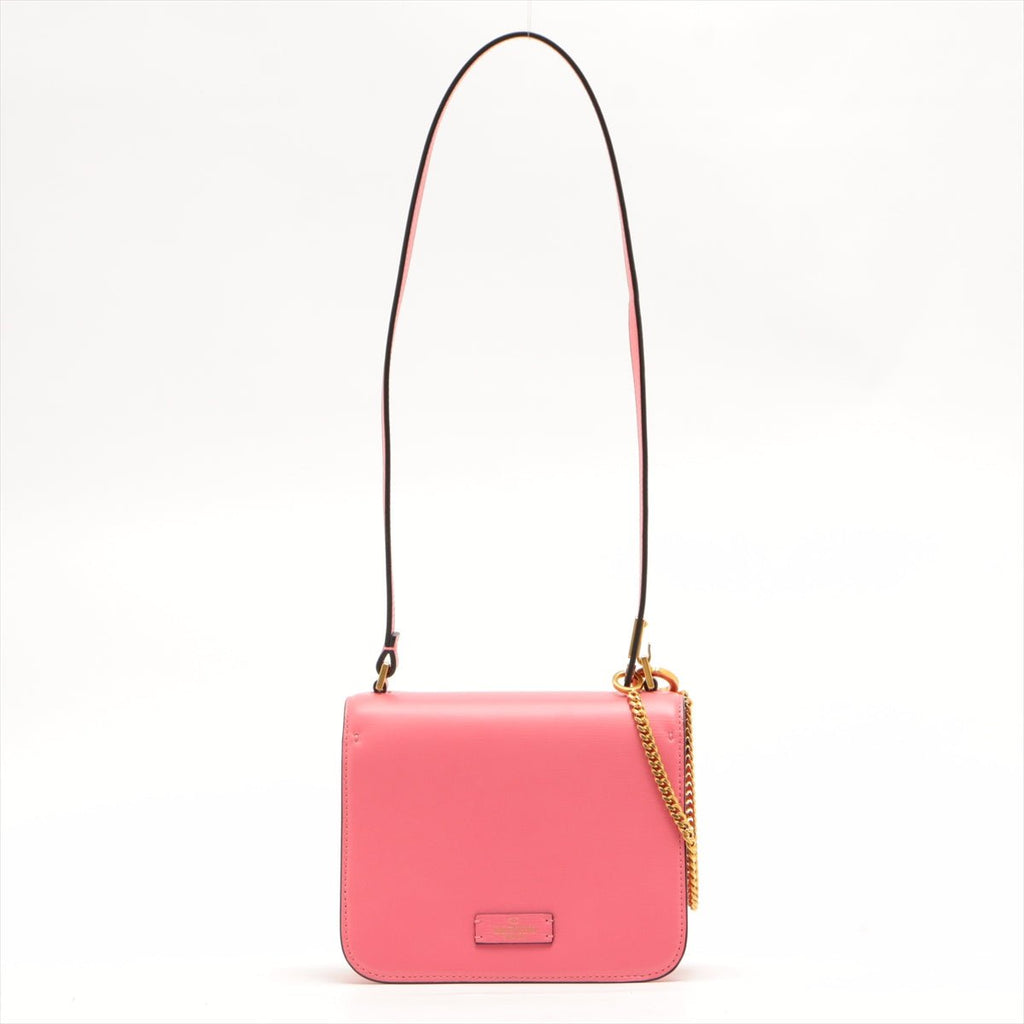 Small VSling Pink Grainy Calfskin Leather
