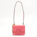 Small VSling Pink Grainy Calfskin Leather