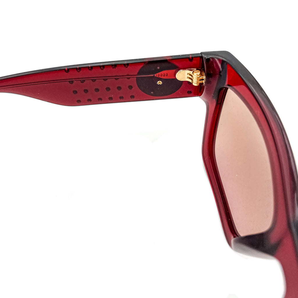 Havana Transparent Red Sunglasses