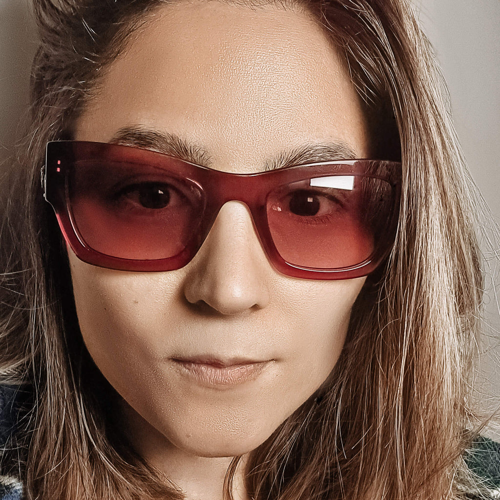Havana Transparent Red Sunglasses