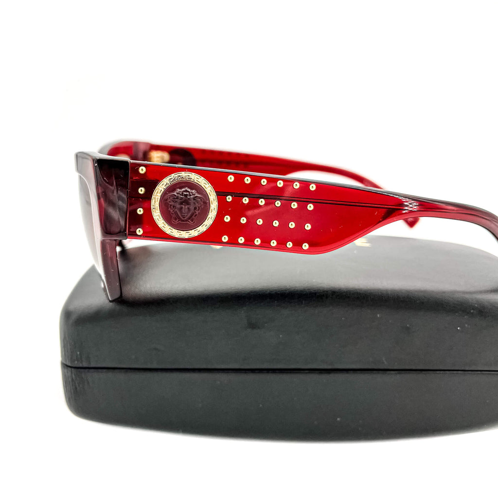 Havana Transparent Red Sunglasses
