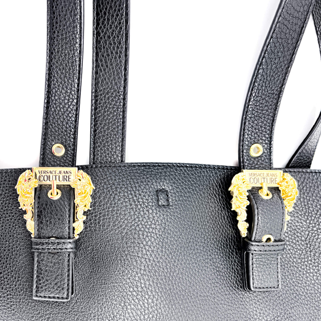 Black Eco-leather Shopping Bag