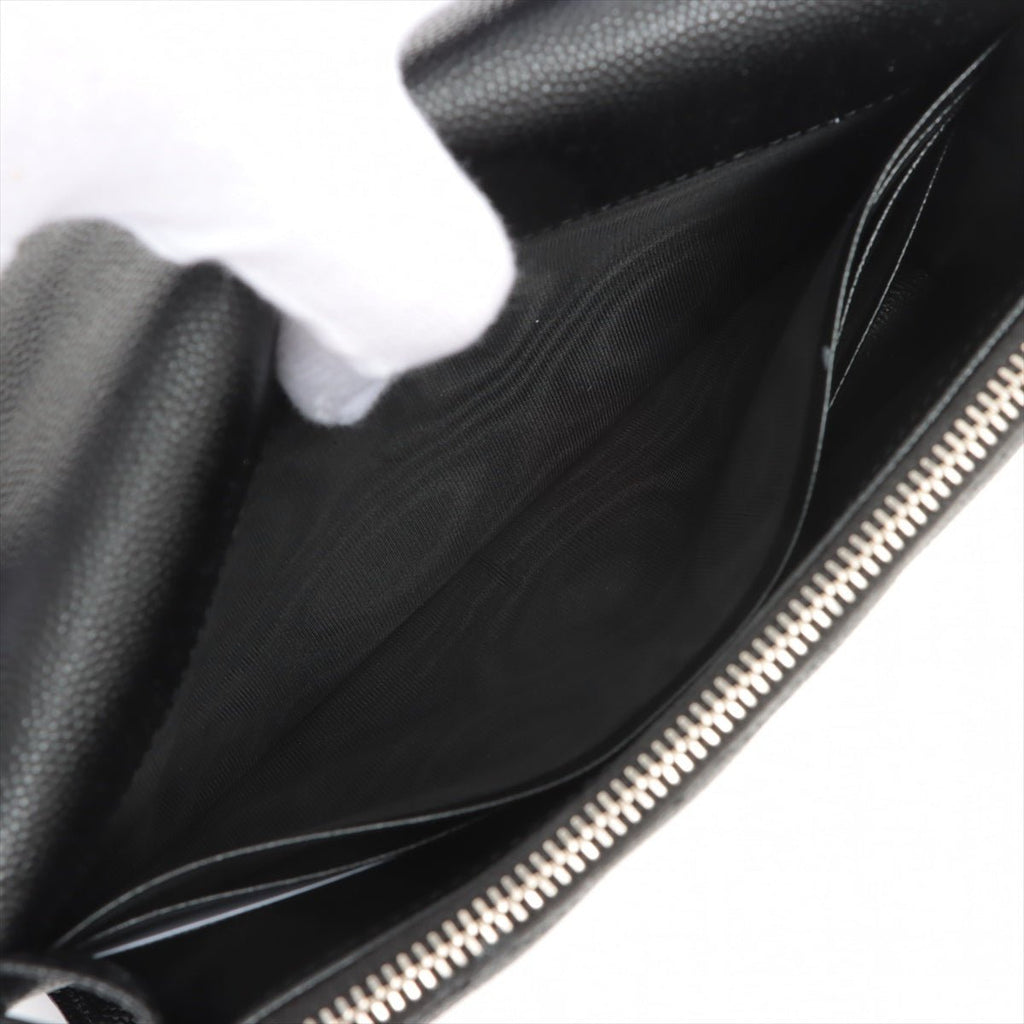 Cassandre Envelope Chain Leather Black Wallet on Chain